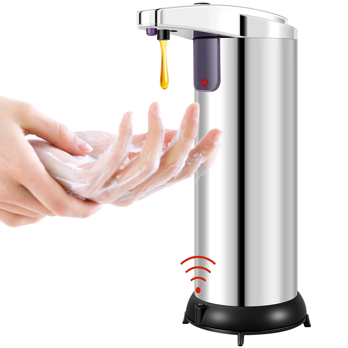 

280ML Smart Infrared Hand Washing Liquid Soap Dispenser Automatic Inductive Shampoo Soap Pump Dispenser for Bathroom Kitchen