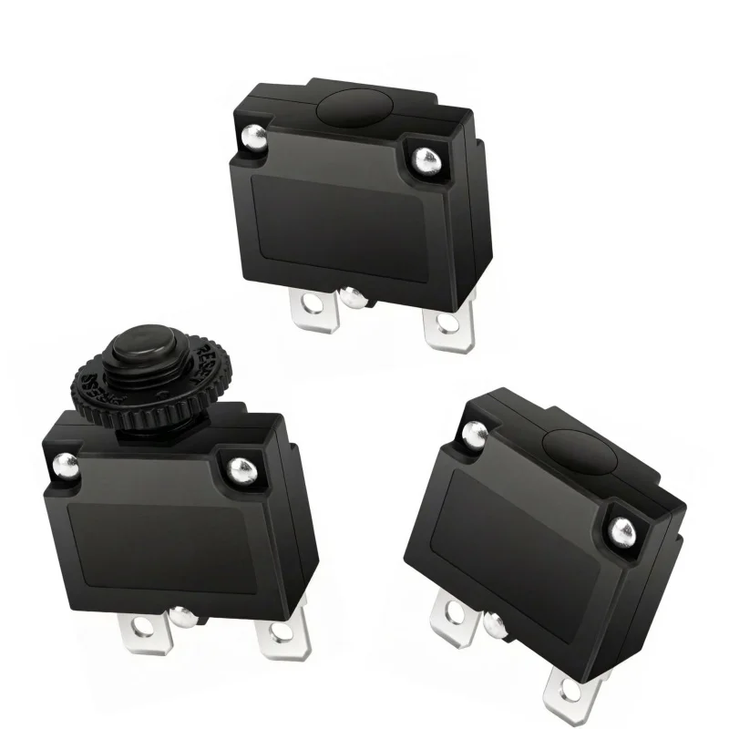 2pcs Overload Overcurrent Protector Switch Reset Device Circuit Breaker 3A 4A 5A 6A 7A 8A 10A 15A 20A 25A30A Waterproof Cover