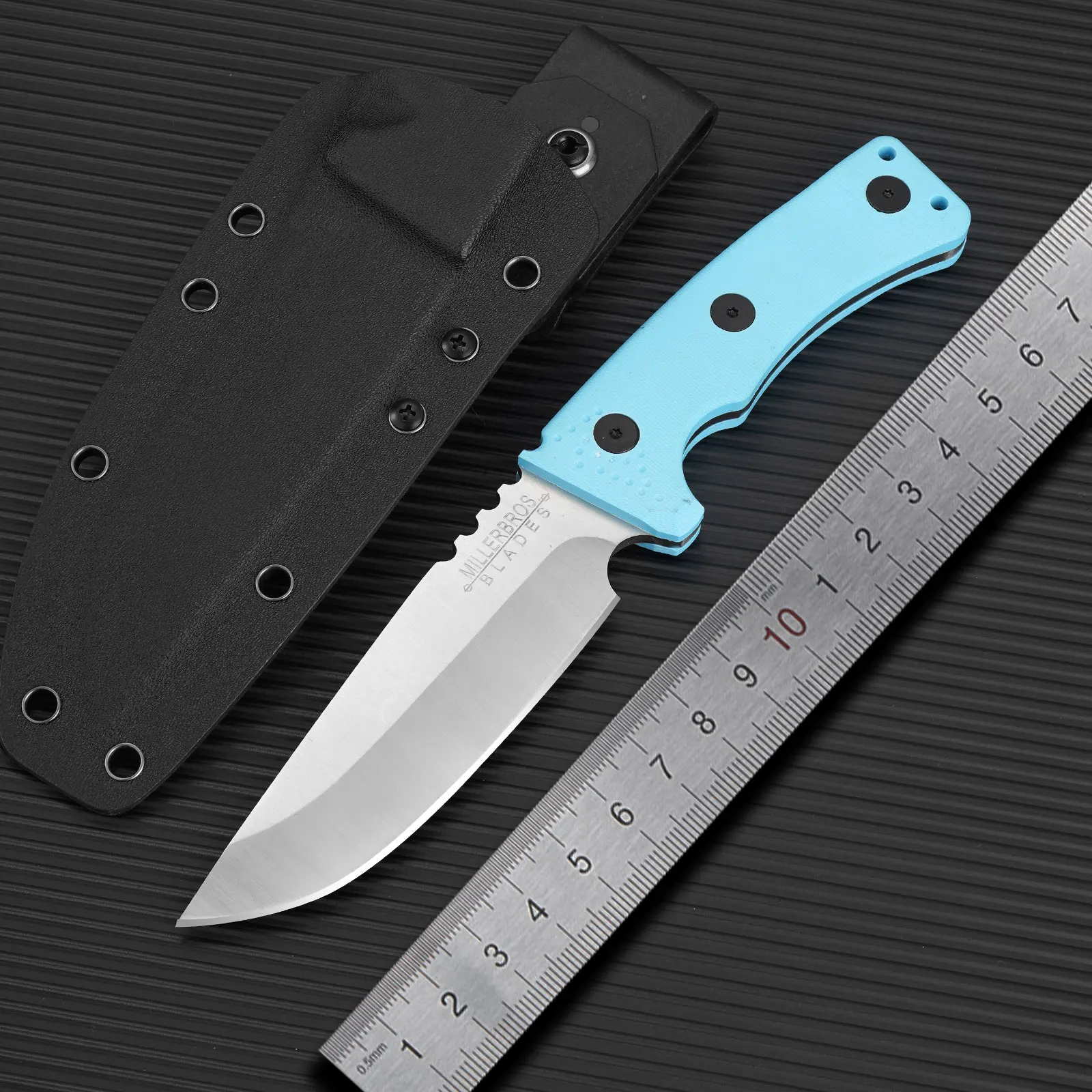 Outdoor straight knife multi-function knife portable pocket knife beautiful fruit knife eating meat knife