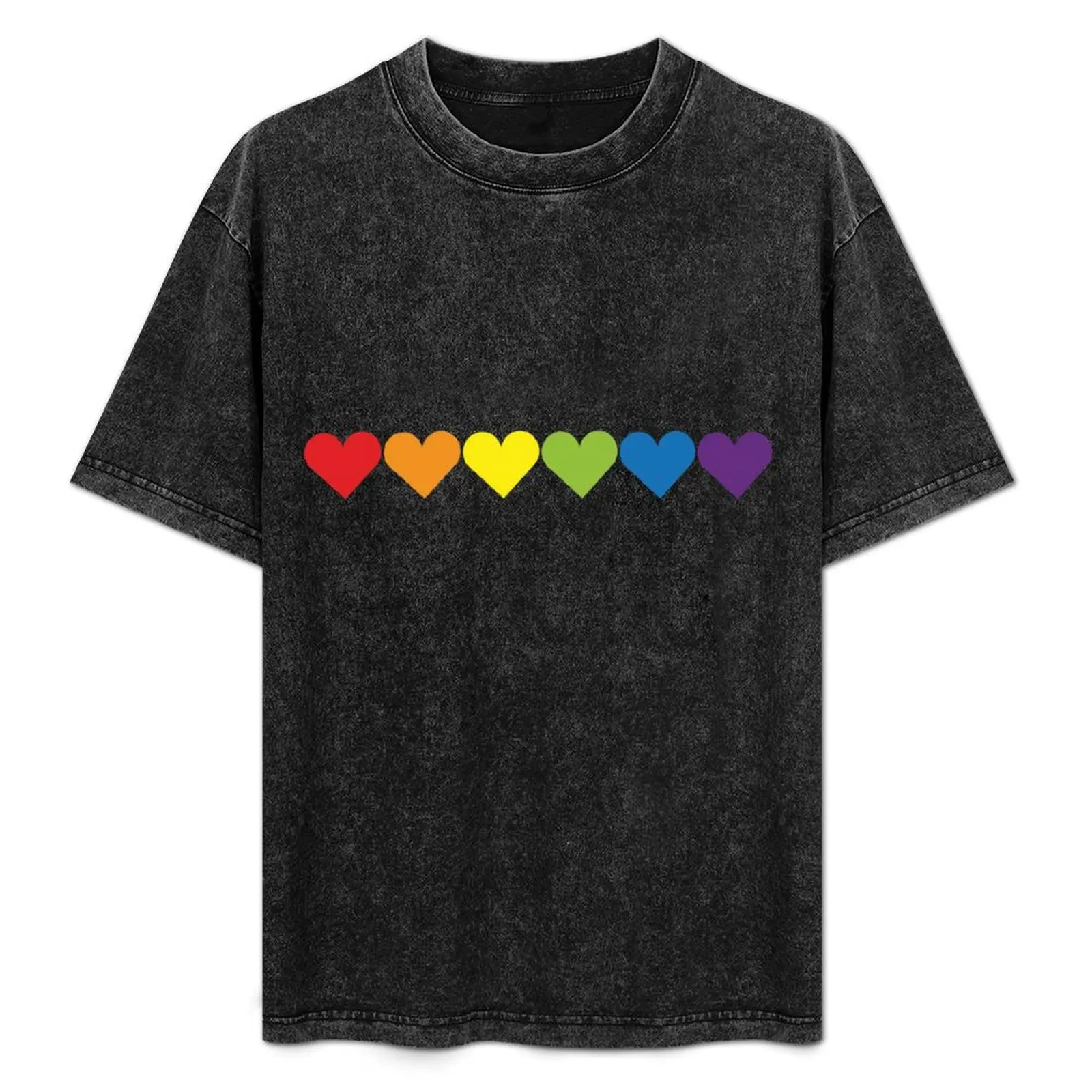 

Pride Hearts T-Shirt quick drying tops mens champion t shirts