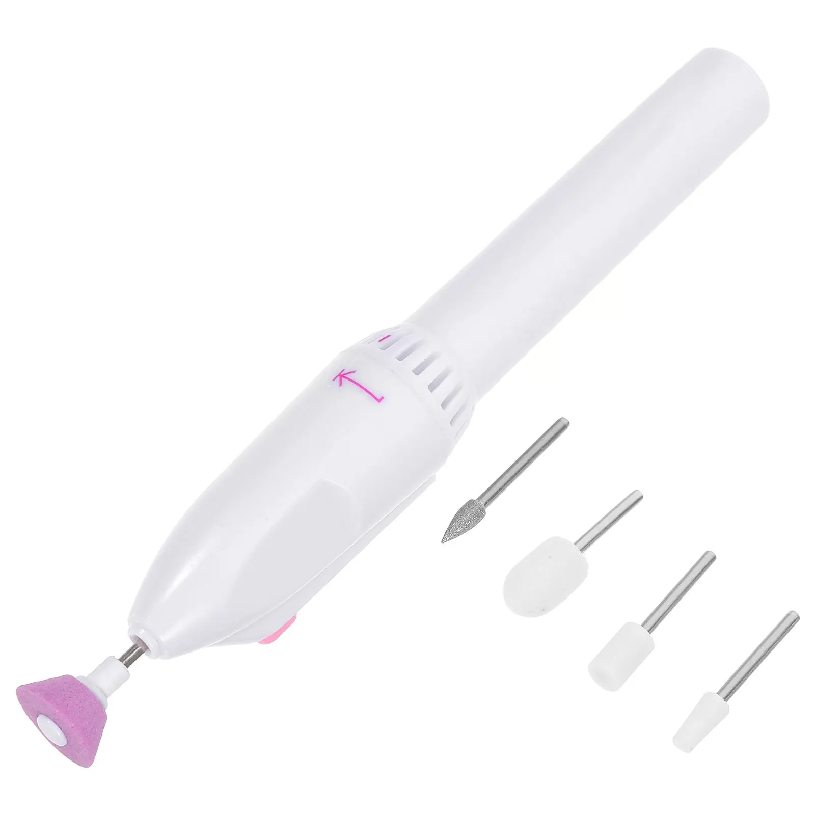 Fresa Elettrica Professionale a Forma di Penna per Unghie, Macchina per Manicure con 5 Punte, Attrezzatura per Intaglio, Levigatura e Lucidatura per Nail Art