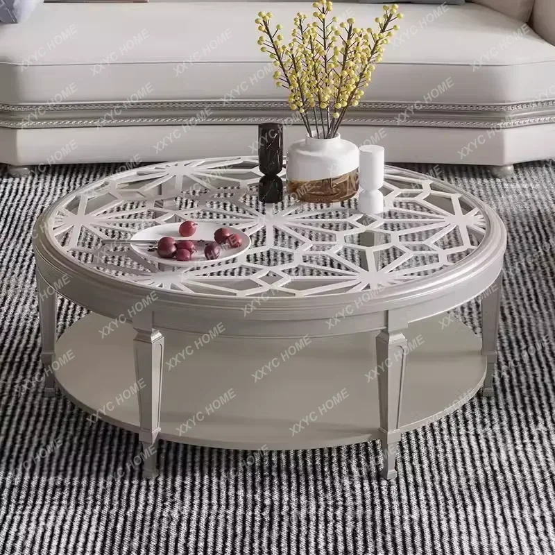 AA solid wood modern light luxury creative simple small apartment coffee table