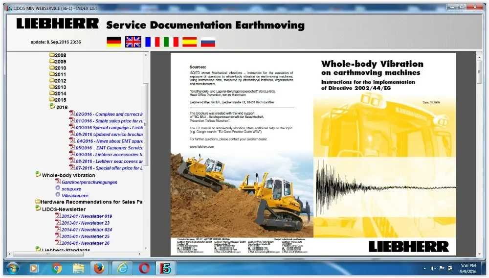 Liebherr-USB HDD, 2022,修理,オフライン,フランス語,スペイン,イタリア語,ロシア語,ドイツ語,英語