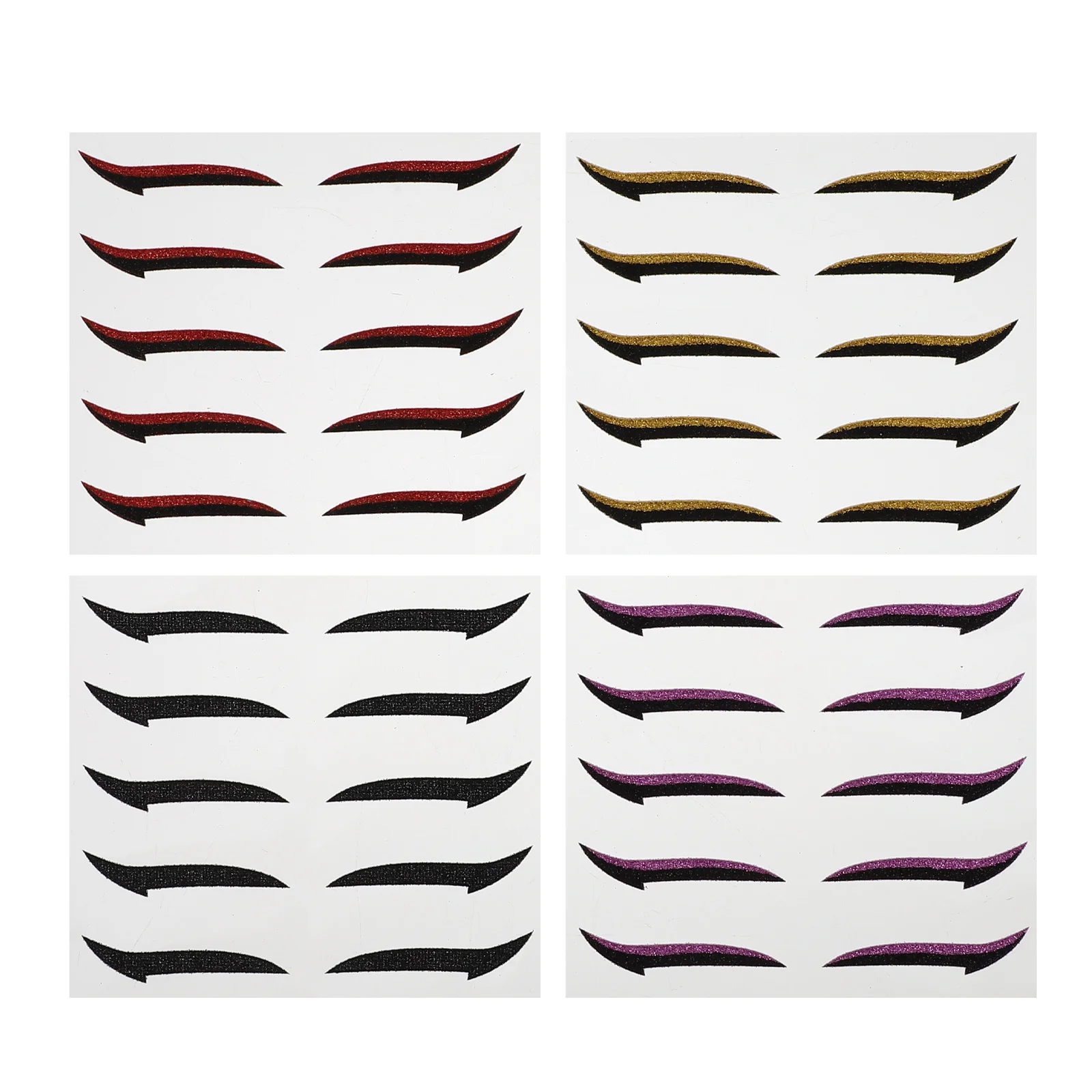 Eyeliner Stickers Reusable Eye Makeup Tools Self-Adhesive Eyelid Strips For All Eye Shapes Daily Use Multi-Color