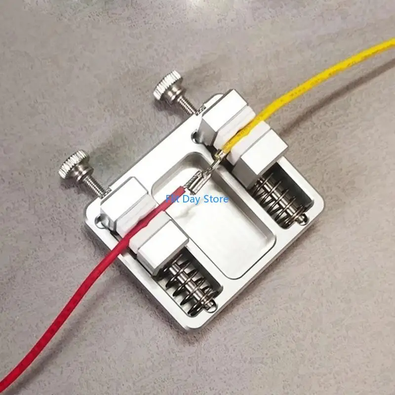 F92C Insulated End Soldering Support Fixture with Adjustable Side Control, Metal Frame and Stable Wire Positioning for