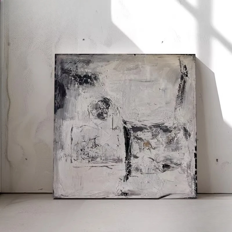 Wind hand-painted high-level abstract texture oil painting