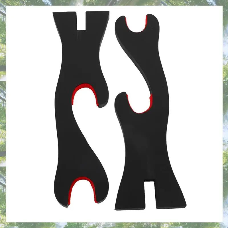

Premium-4X 2 Tier Katana Samurai Sword Holder Black Bracket Hanger Red Cotton Display Stand