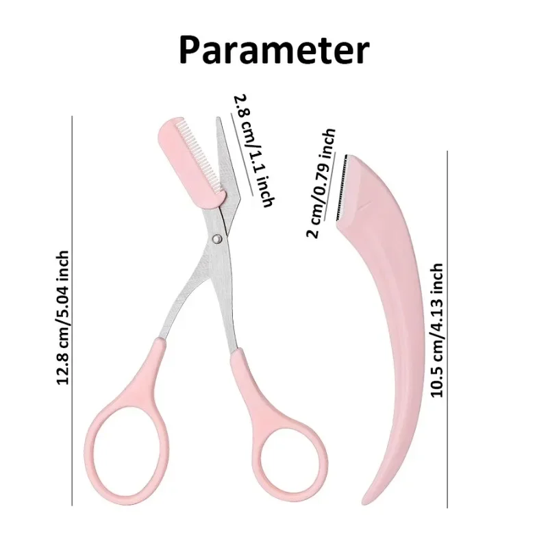 Coltello per tagliare le sopracciglia Rasoio per il viso Forbici professionali per sopracciglia da donna con pettine Rasoio per sopracciglia Raschietto Accessori Strumenti Nuovo