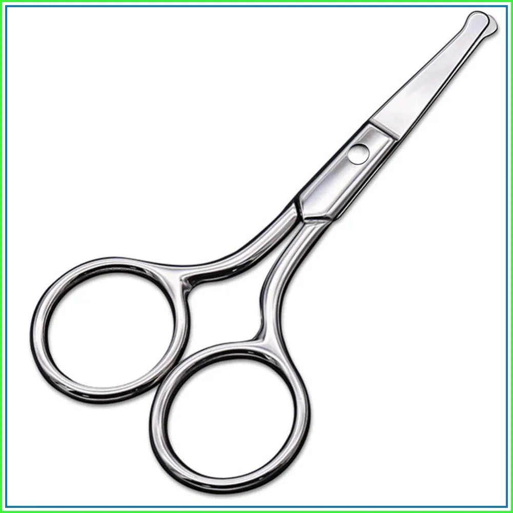 Round Tip Small Scissors for Nose, Eyebrow & Hair Trimming - Safe & Precise Grooming Tool
