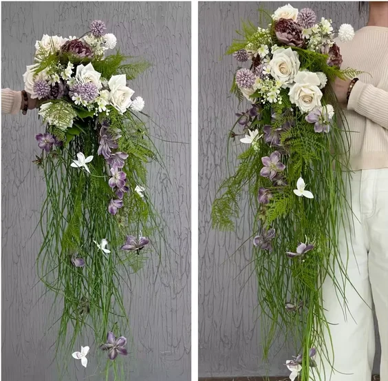 

New Waterfall Flower Artificial Flower Bride Holding Flower Wedding Corsage Wedding Photography Props Bouquet HOT Direct Selling