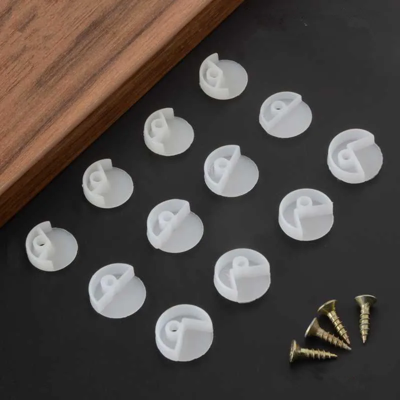 40pcs Mirror Buckle Glass Clamp Fixing Bracket Plastic Clothes Cupboard Door Installation Support Fixing Button Glass Holder