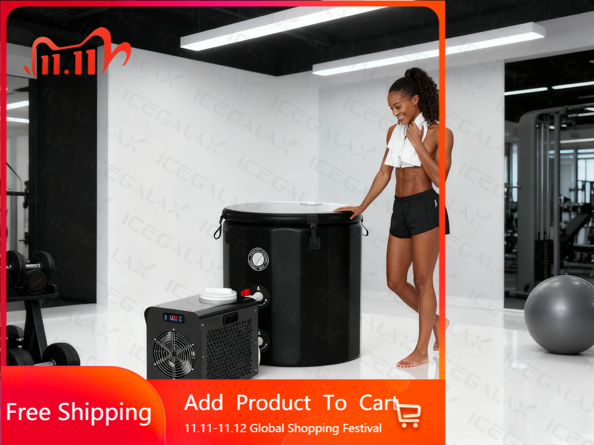 Adult Cold Plunge Tub with Chiller Smart Control Portable Ice Bath Recovery
