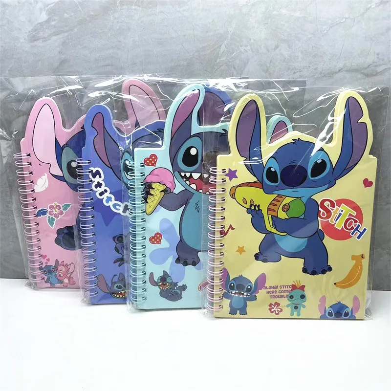 Neue Disney Stich Anime Spule Notebook Cartoon Kawaii Stich Tragbare Spule Buch Täglichen Planer Notizblock Student Schreibwaren Geschenk