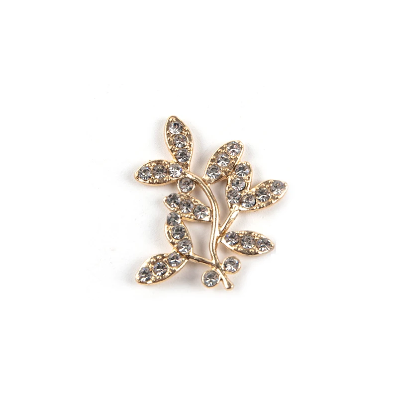 10Pcs Fashion Metal Alloy Gold/Silver Color Branch Leaves Connectors Charm For Jewelry Making 3cm*3.2cm