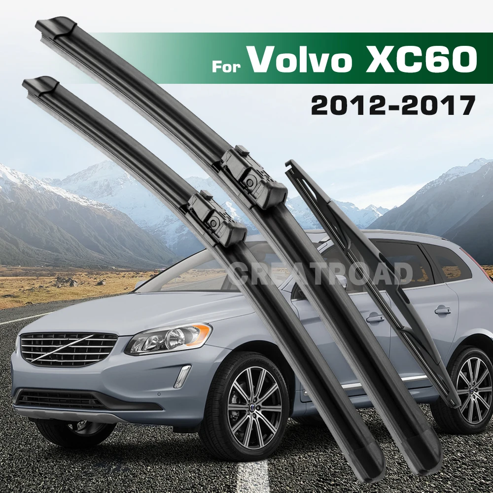 

GREATROAD Стеклоочиститель с левым и правым рулем, набор передних и задних щеток стеклоочистителя для Volvo XC60 2012-2017, щетки для лобового стекла и окон