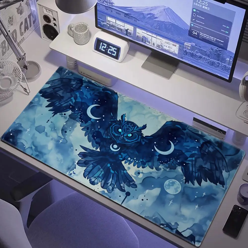 

HYBXAXC Magic Owl Design Mouse Pad Card Game Mat Large Computer Office Mousepad Non-slip for Gamer Trading Cards Desk Mats