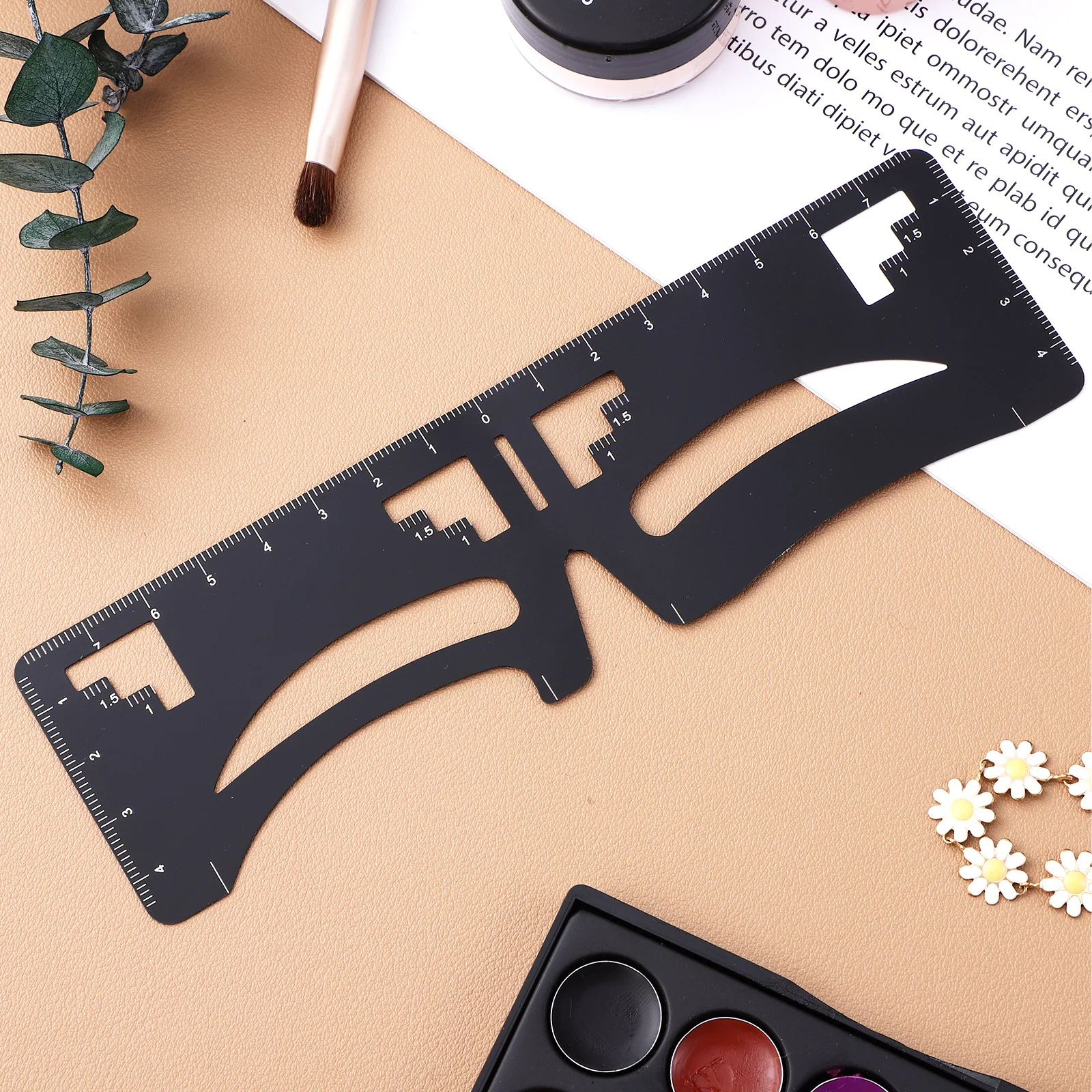 Vrouwen Wenkbrauw Liniaal Hoge Kwaliteit Duurzame Make-up Assist Praktische Wenkbrauw Tekening Liniaal Herbruikbare Brow Shaper Sjabloon