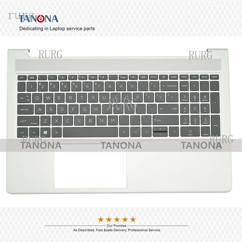 R+ Brand New, compatible with FOR HP Probook 450 G9, Palmrest Upper Case, KB ring, no backlight, US keyboard