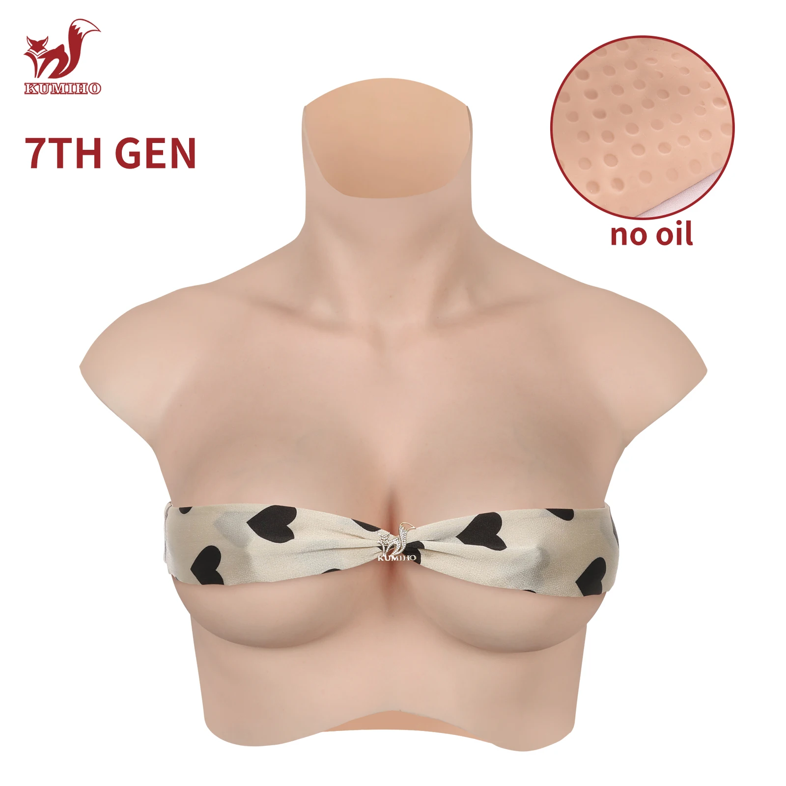 

KUMIHO BCDEFH Cup Artificial Silicone Breast Form NO Oil Fake Boob for Crossdressing Sissy Drag Queen Shemale Transgender