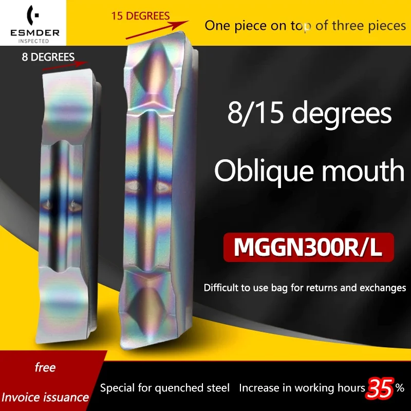 MGGN400 MGGN200 MGGN250 MGGN300 L-J R-J 15 Degrees Grooving Turning Tool CNC Cutting Tools Carbide Inserts For Hardened Steel