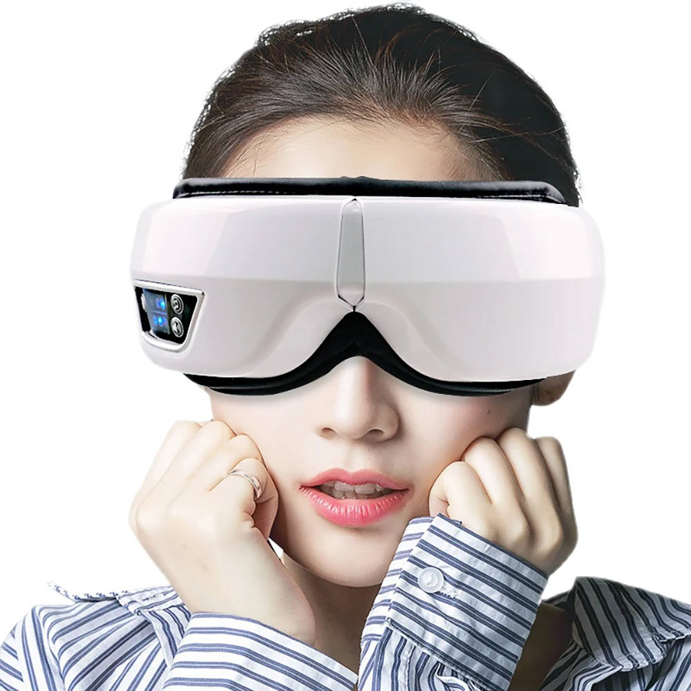 6D Smart Bluetooth Music Vibration Airbag Compress Eye Massager Eye Care Instrument Eye Massage Glasses Eye Relax Fatigue Pouch