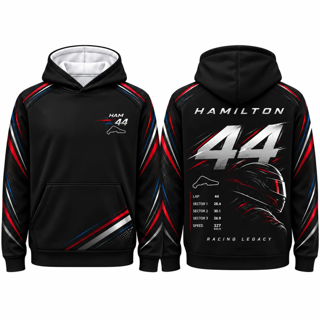 Hamilton 44 Racing Helmet Graphic Hoodie Unisex Motor Sport Fan Streetwear Hooded Sweatshirt Kid's Hoodies Men's Sweatshirts ﻿