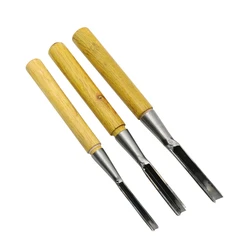 1PCS Woodworking Tools V Type Exposedness Triangle Chisel Woodworking Chisels Hand Wood Carving Knives For Carving Blank Tools