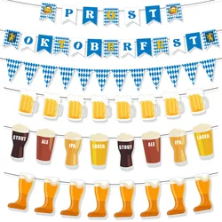 Oktoberfest Theme Party Banner Spiral Hanger Cake Topper for Adult Birthday Oktoberfest Holiday Beer Party Background Decoration