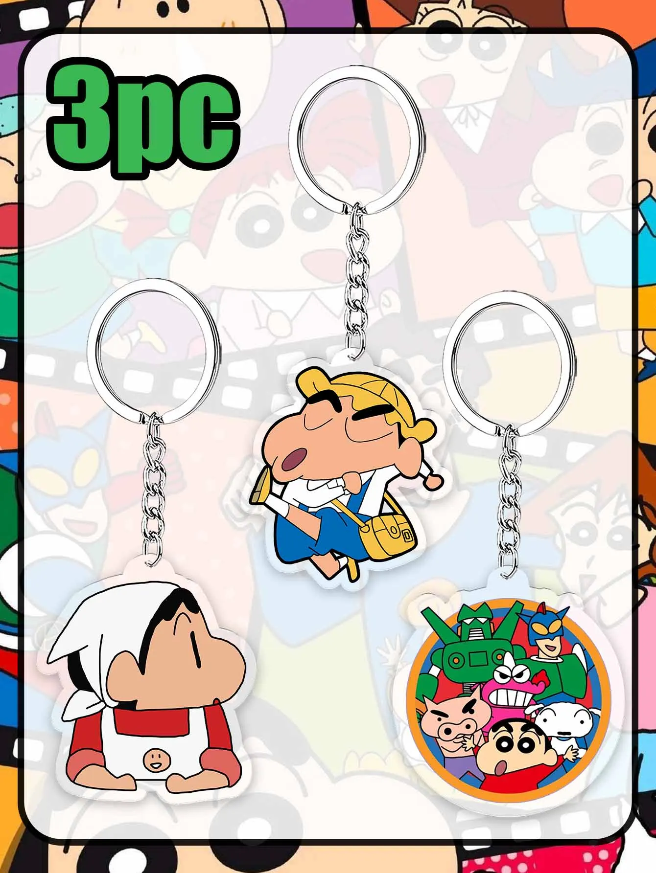 Action Kamen Cartoon Acrylic Keychain Clear Vivid Print Handbag Purse Charm Decor Gift For Anime Lovers