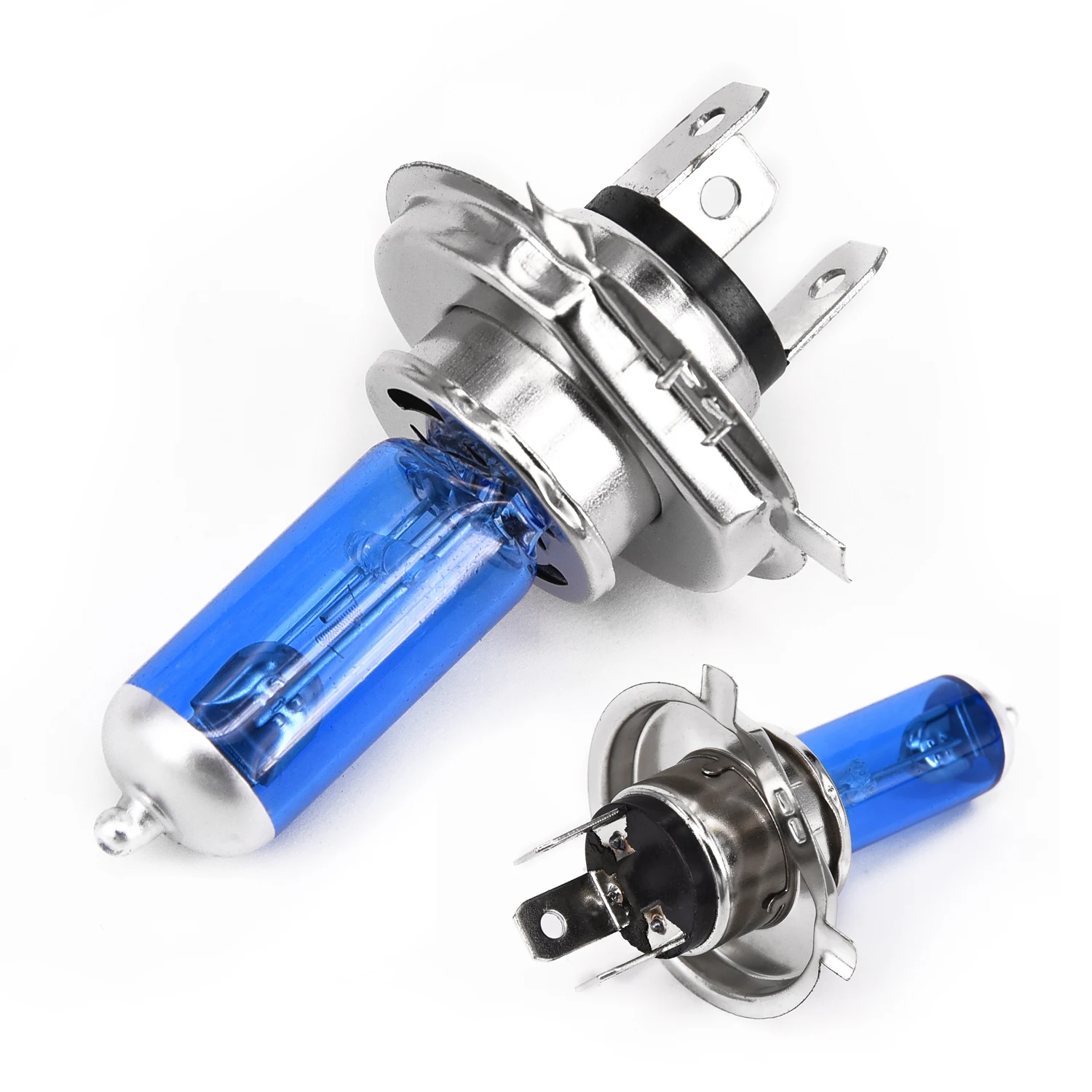 

2x H4 100W 4500K Car Xenon Gas Halogen Headlight Headlamp Bulbs Blue Shell For Cars DC12V Aluminum Alloy Base Car Light