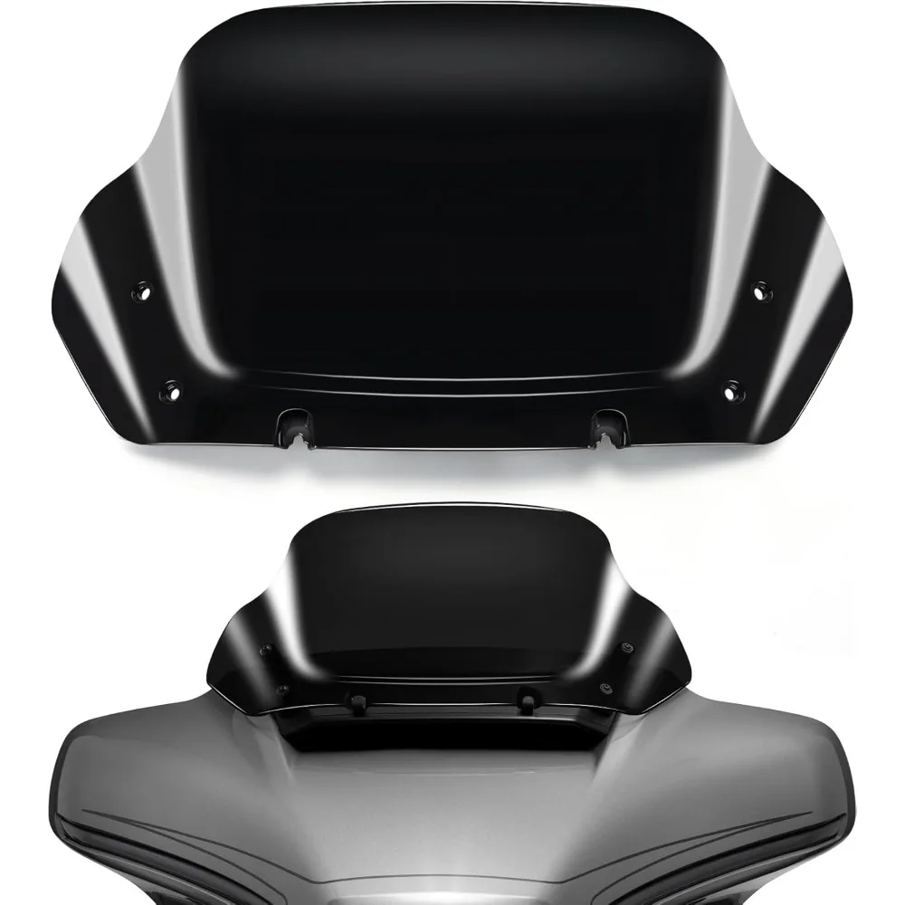 

10" wave windshield windscreen wind splitter fits for harley davidson cvo street glide flhxse 2023-up, street glide flhx 2024-up