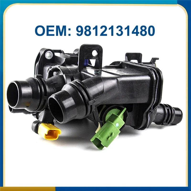 

9812131480 Новый термостат с водяным фланцем, охлаждающая жидкость двигателя для 308, 1,2 т, запасные части, аксессуары