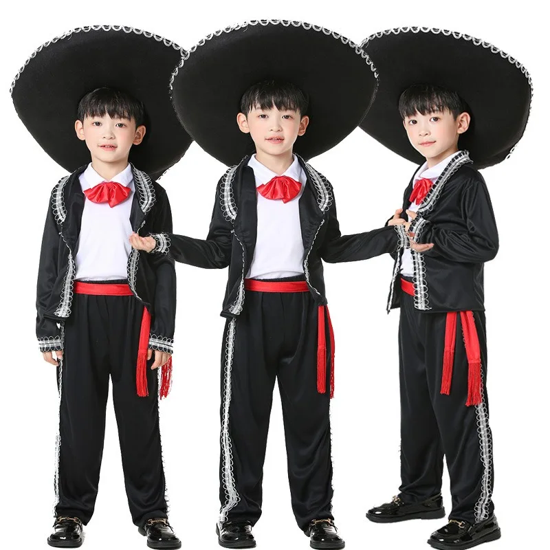 Children's Day Mexican Traditional Costumes for Adults and Children COS Masquerade Costumes