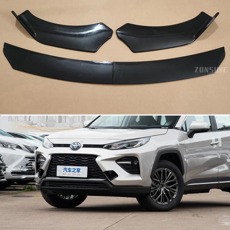 Body Kit Accessories Front Bumper Lip Splitter Spoiler For Toyota Wildlander 2020--2024 Year