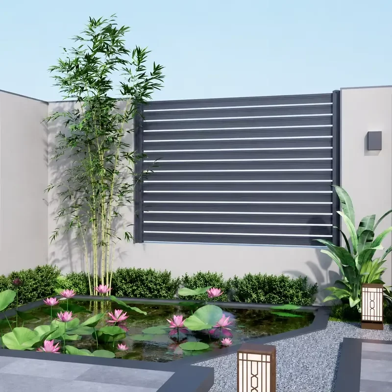 Modern-Style Windproof Waterproof Insect-Resistant Durable Eco-Friendly Aluminum Alloy Fencing Nature Security 3D Modeling