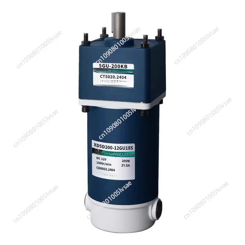 200W 12v 24v DC Worm Gear Reducer Motor RV30 DC Gearmotor RV30 Self-Gearing Single-lock Shaft Rotation CW CCW