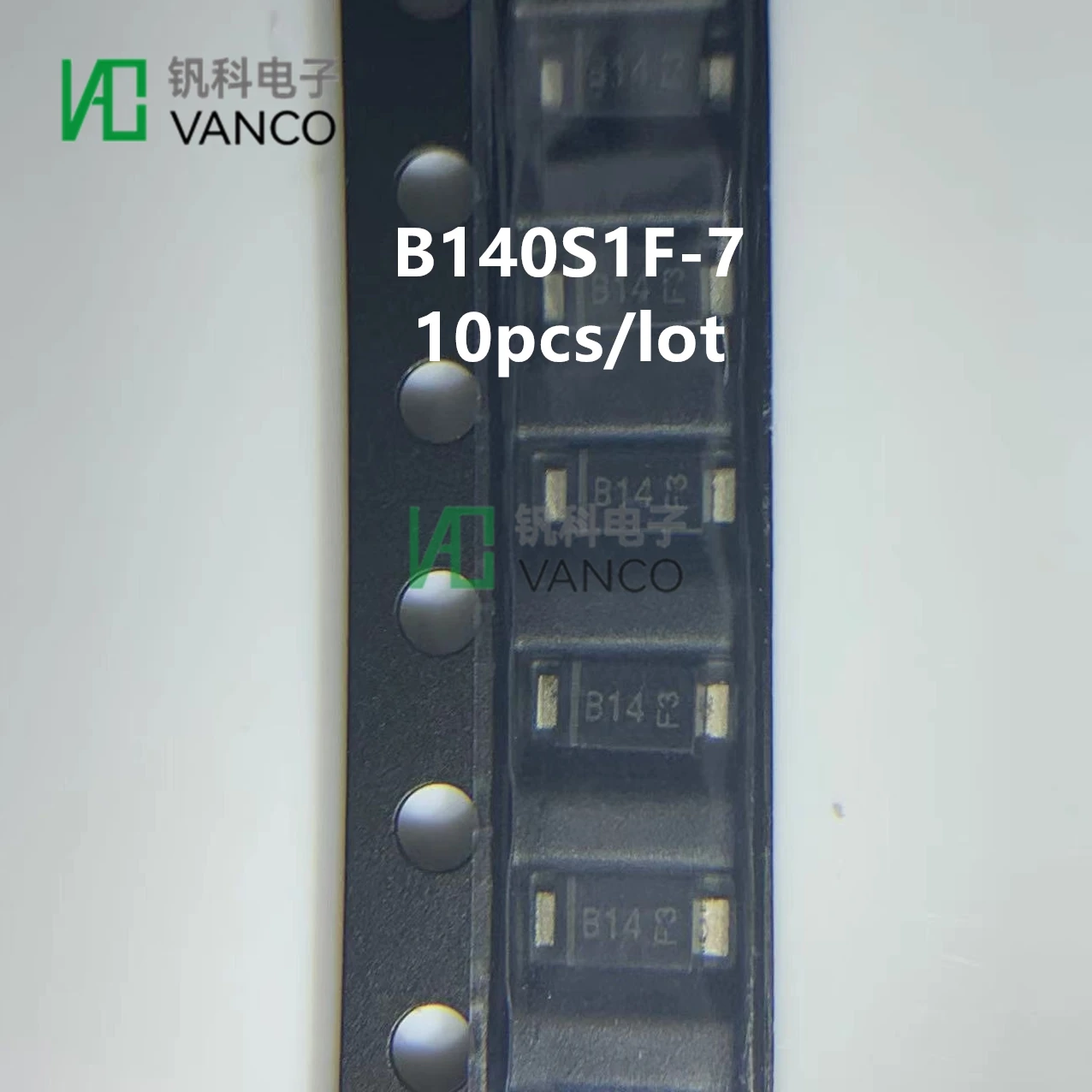 10pcs/lot Transistor Kit B140S1F-7 DIODE SCHOTTKY 40V 1A SOD123F In Sctock