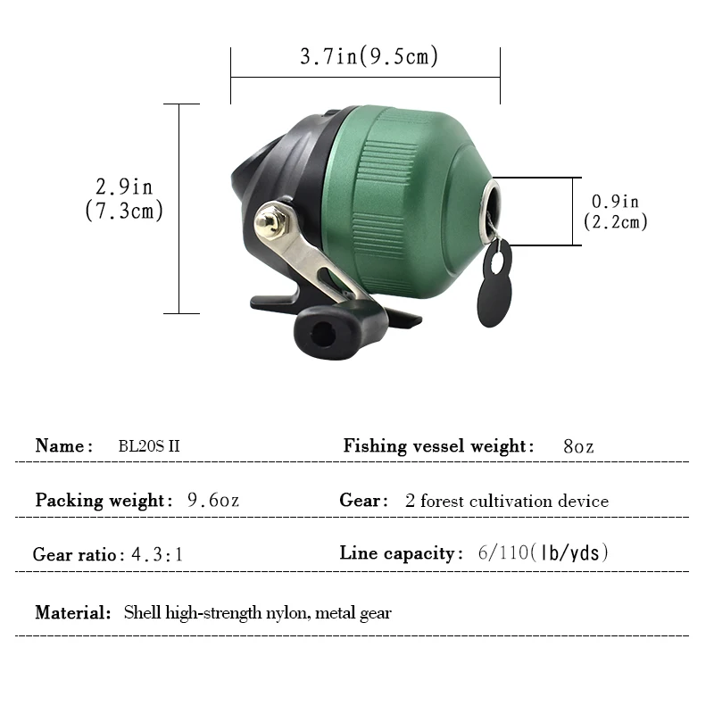 4.3：1 New Arrival Fishing Reel with Shell High Strength Nylon and Matal Gear Slingshot Hunting Fishing Accessories