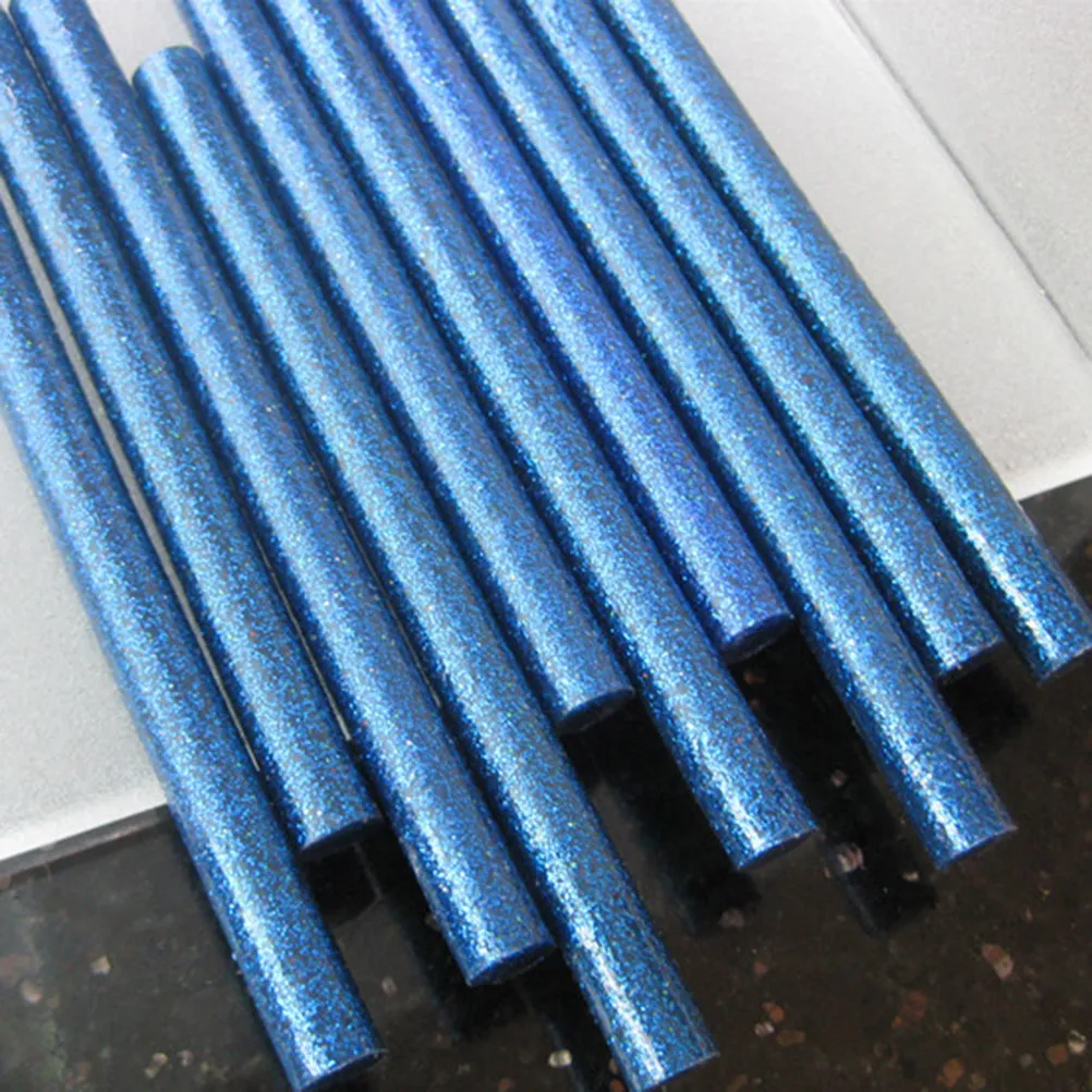 50Pcs Glitter Hot Melt Glue Sticks Strong Adhesion 10 Colors 7Mm Diameter 100Mm Length for Craft DIY Repair Plastic Wood Paper