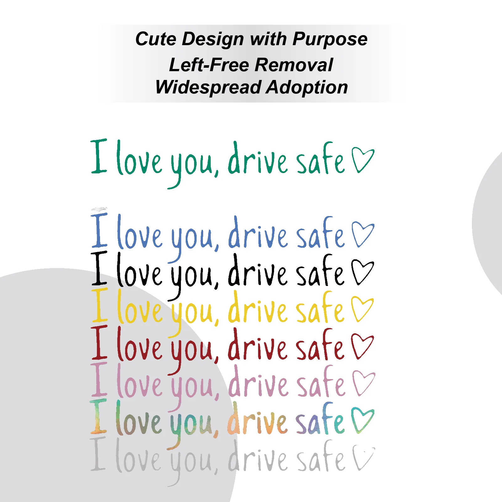 I Love You Drive Safe Sticker Waterproof Romantic Decor I Love You Drive Safe Rear View Mirror Decal For Drivers Friends Family