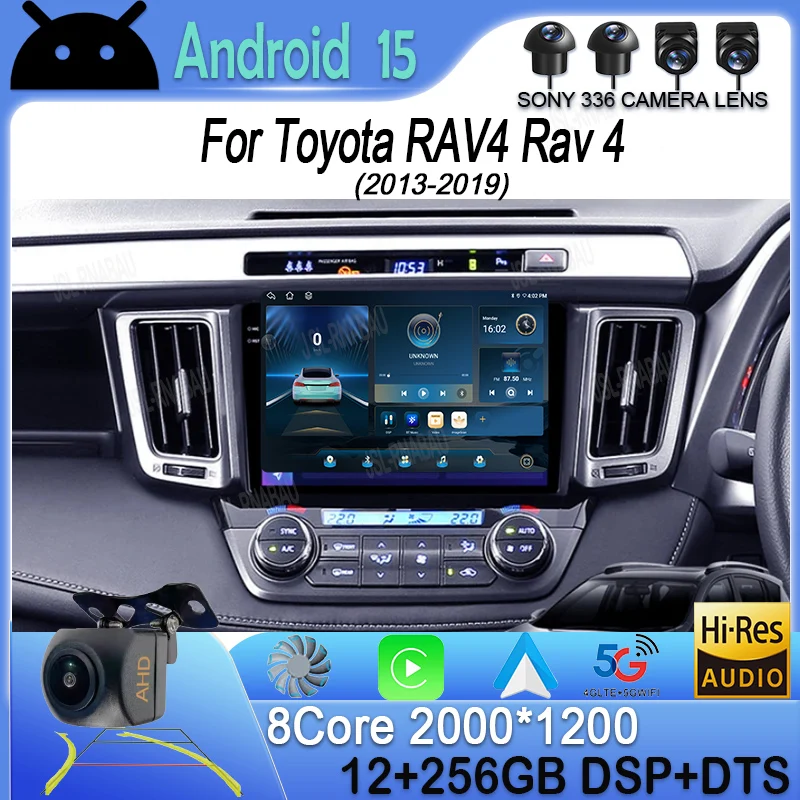 

Android 15 Carplay Auto For Toyota RAV4 Rav 4 2013 2014 2015 2016 2017 2018 2019 Car Radio Multimedia Video Player GPS Head Unit