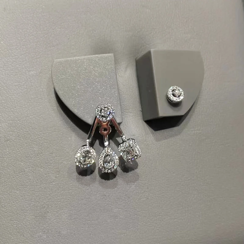 

Женские модные ювелирные изделия из серебра 925 пробы, персонализированные нерегулярные квадратные серьги-капли, женские милые вечерние серьги, подарок на День святого Валентина