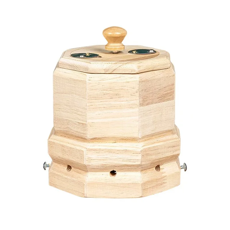 Solid Wood  Box Navel Massage Tools Jar Portable Home Use Device Complete Kit