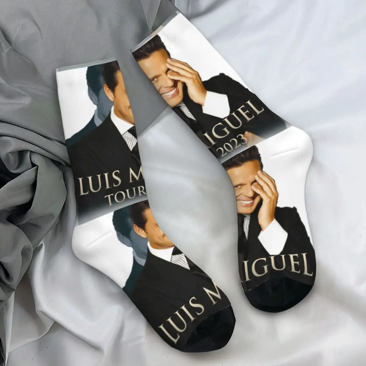 Luis Miguel Tour 2024 Mexican Singer Stockings El Sol De Mexico Modern Socks Autumn Non Skid Socks Men Climbing Soft Socks