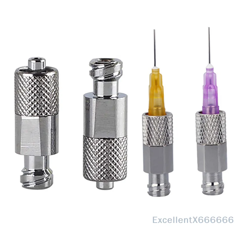 

One Piece Stainless Steel Luer Lock Extension Adapter, Pneumatic Threaded Syringe Connectors, Male to Female Fitting