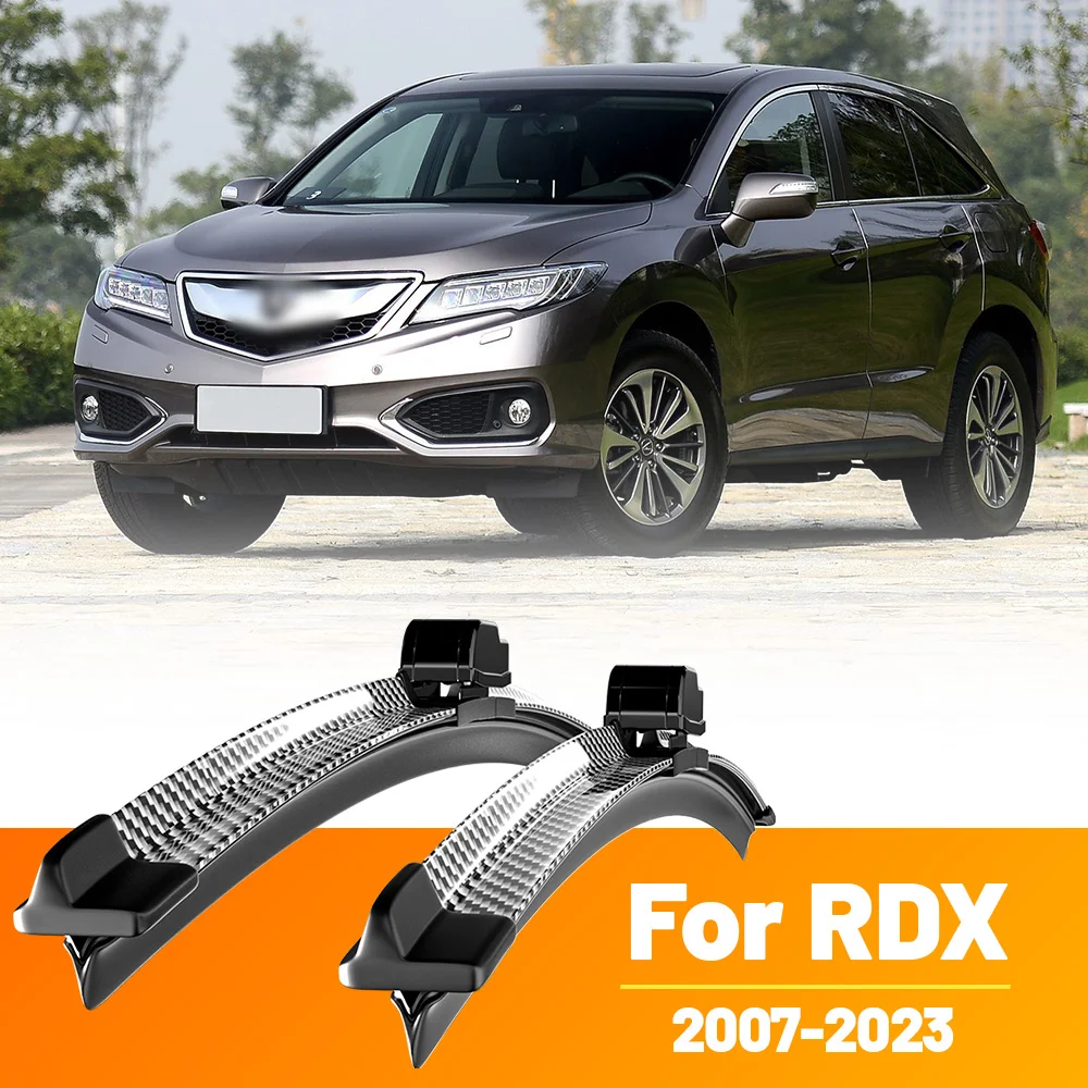 2 uds limpiaparabrisas delantero limpiaparabrisas de fibra de carbono para Acura RDX 2007-2023 2008 2009 2010 2016 2017 2018 2019