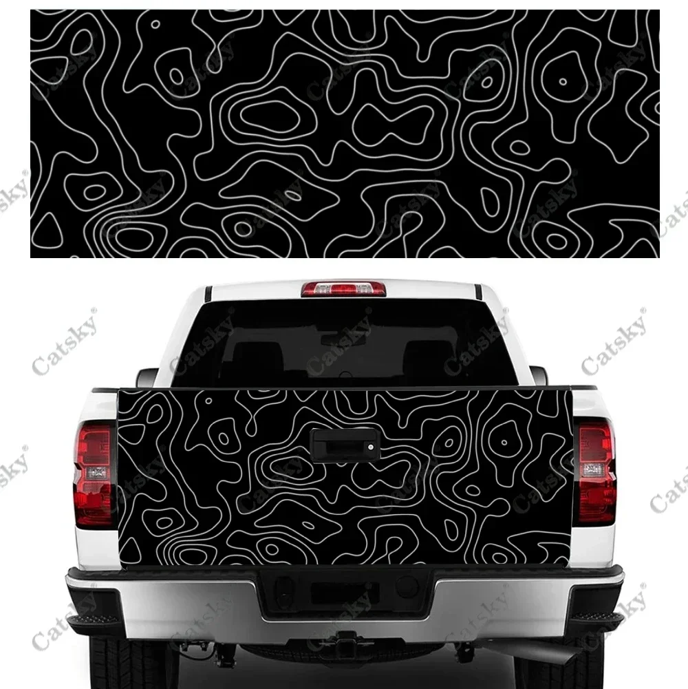 Customizable Topographic Car sticker rear car rear appearance modification package suitable for car truck sticker decoration