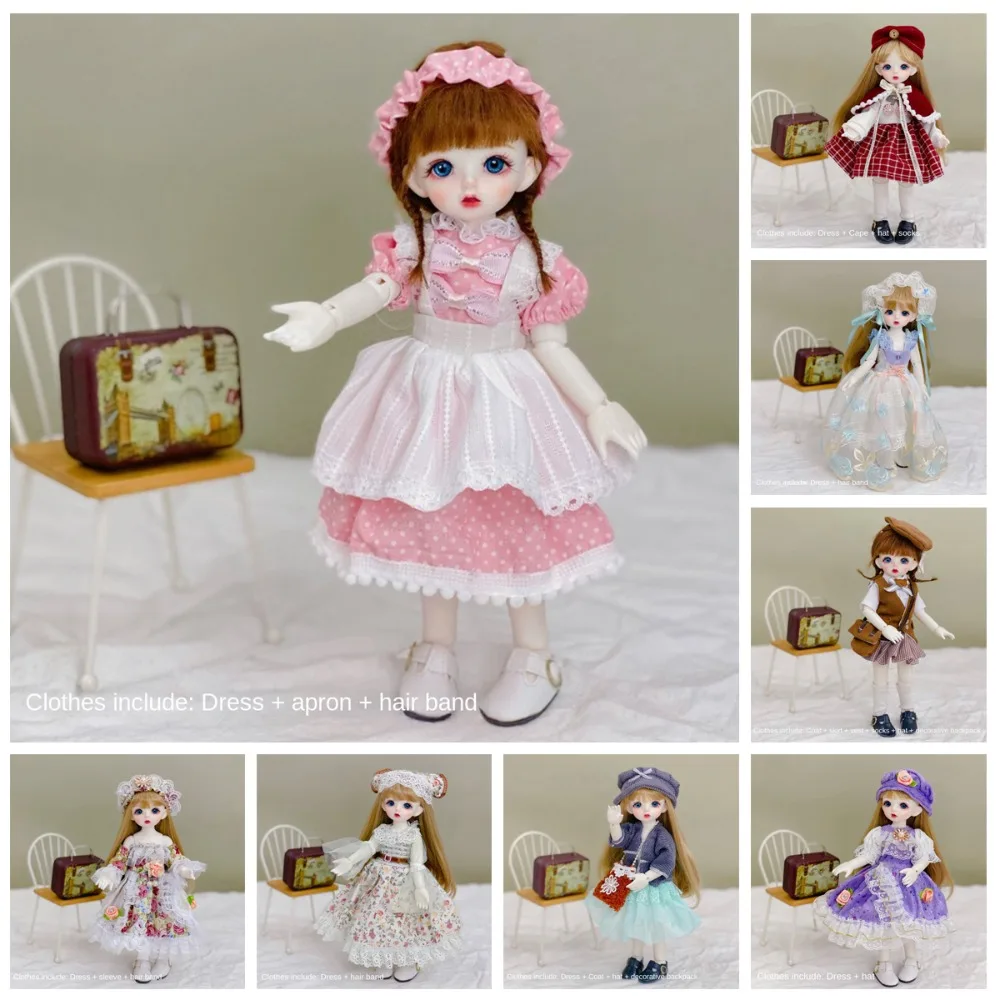 New Elegant 30cm Doll Clothes Pretty Casual 1/6 BJD Doll Outfit Set Cute Doll Accessories for Barbie Girl