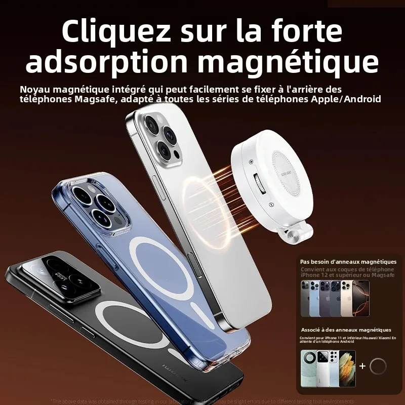 Lumière de remplissage LED pour Selfie, pour téléphone Magsafe, luminosité réglable, Compatible avec Smartphone Vlog, accessoire de photographie et vidéo