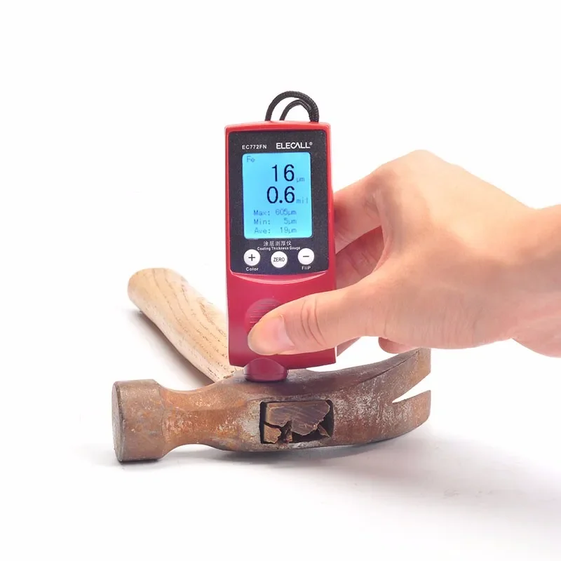 EC772FN Digital Thickness Gauge Coating Meter Width Measuring Instrument Paint Electroplated Coating Thickness Measure
